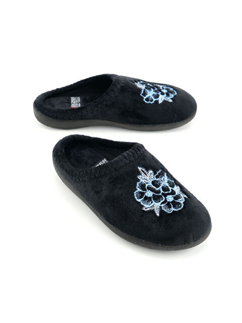 Gezer Kadın Kışlık Çiçek Desenli Ev Gondol Terlik - S000281979-19351