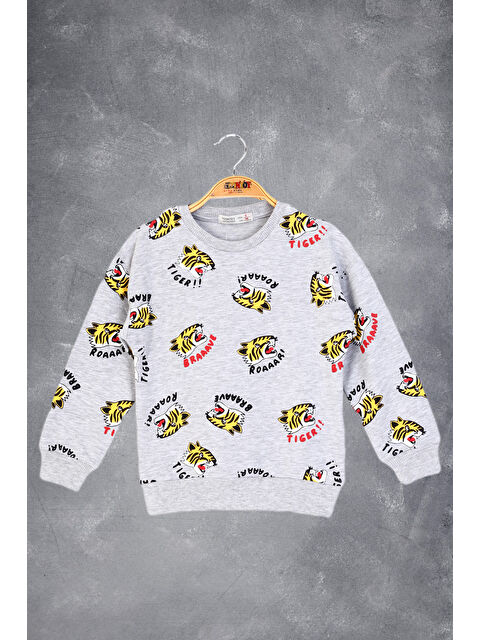 Toontoykids Erkek Çocuk Tıger Baskılı Sweatshirt - S000273715-74