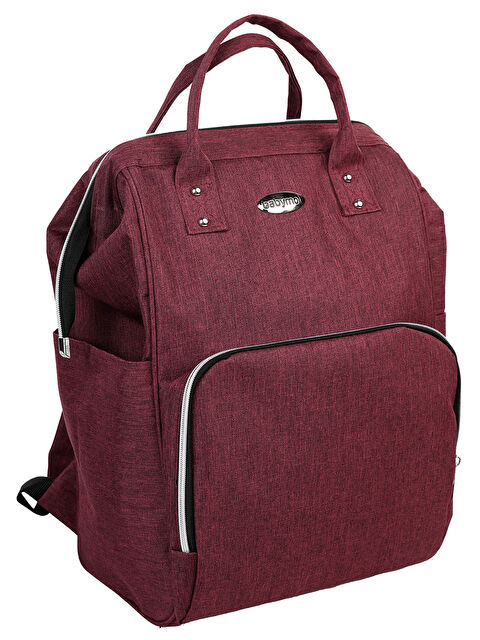 Babymol Linen Anne Bebek Bakım Sırt Çantası Bordo - S000295720-19951
