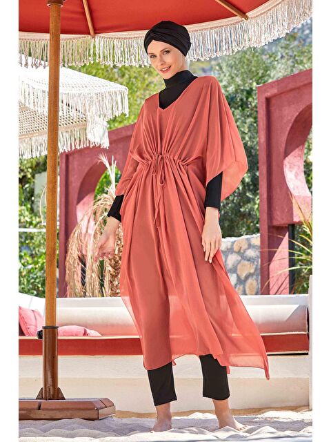 Adasea Mayo Üzerine Tek Pareo Kaftan Lına 6039 Tarçın - S000254761-19956