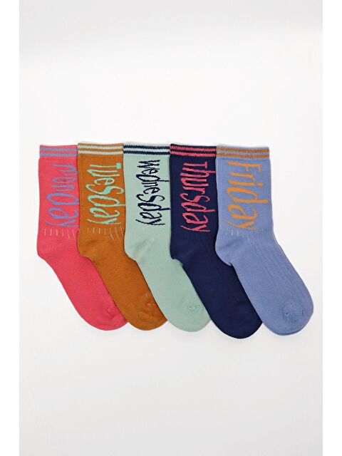 Katia And Bony 5'li Paket Weekdays Çocuk Soket Çorap Desenli