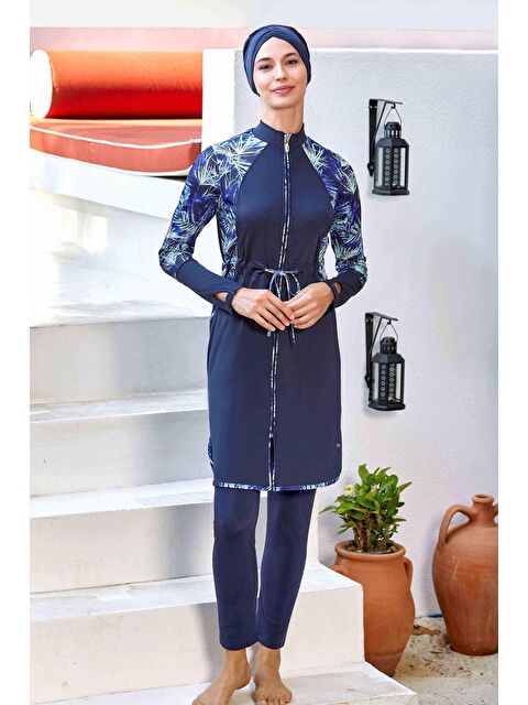 Adasea Elastanlı Tam Kapalı Tesettür Mayo Gresia 4540 Koyu Lacivert - S000254787-19351