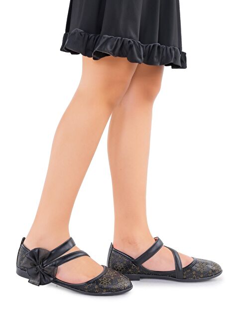 Kiko Kids Audrey Cilt Lazerli Kız Çocuk Babet Ayakkabı - S000162974-19351