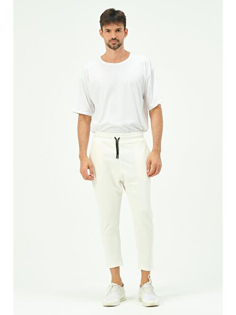 C&City Erkek Bol Kesim Düz Paça Eşofman Altı 785 Ekru - S000220993-19965