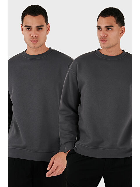 Buratti Regular Fit Bisiklet Yaka Şardonlu 2'li Paket Sweat 5905255S2 - S000436828-29666