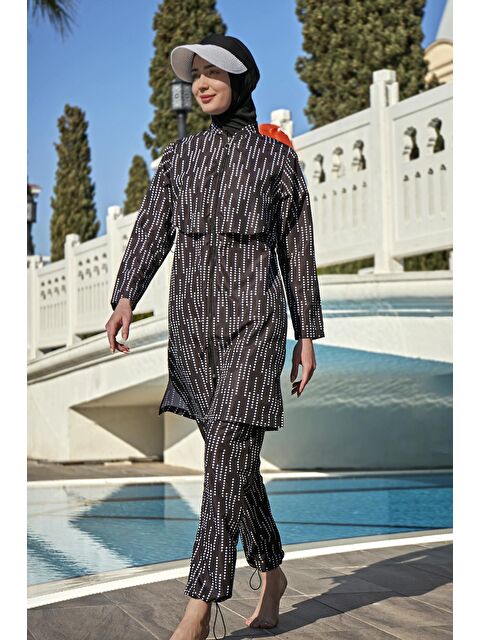 Remsa Mayo Önü Kapaklı Paraşüt Tam Kapalı Tesettür Mayo R071 Yasmin - S000075805-19351