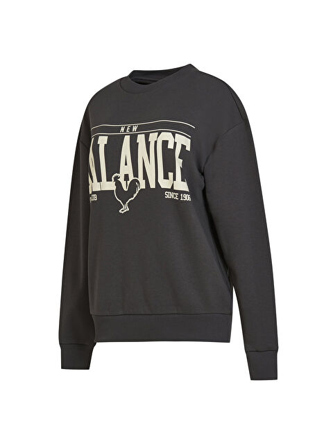 New Balance 3401 Erkek Gri Yuvarlak Yaka Sweatshirt - S000302958-20600