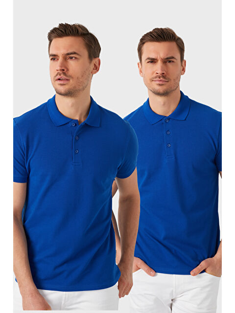 Buratti Okul Kıyafeti Pamuk Regular Fit Düğmeli 2'li Paket Polo Yaka %100 Pamuk Tişört 5902127S2 - S000436829-23710