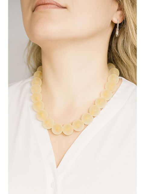 New Obsessions Buzul 20mm Büyük Boncuklu Kolye - S000442440-20072