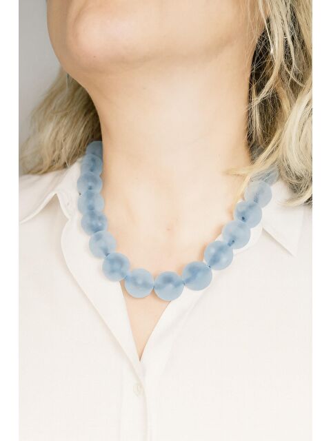 New Obsessions Buzul 20mm Büyük Boncuklu Kolye - S000442440-17234