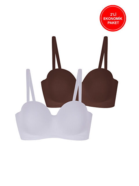 Koza İç Giyim 2'li Paket - Kadın Fitilli Straplez Sütyen - S000487663-37319