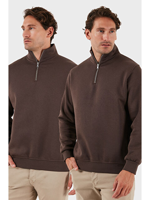 Buratti Pamuklu Regular Fit Dik Yaka 2'li Paket Sweat 59052592S2 - S000436827-29704