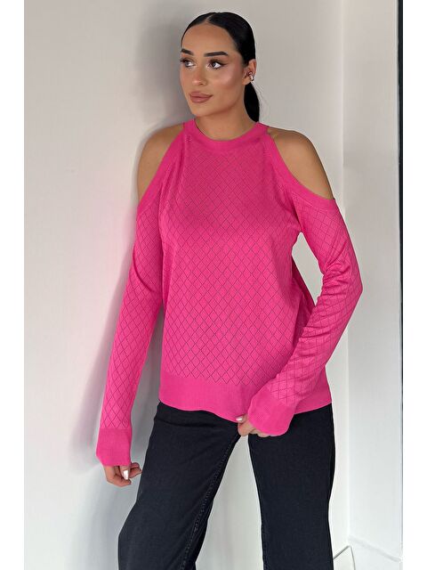 Gülseli Omuz Dekolteli Kadın Triko Bluz - S000338286-18686