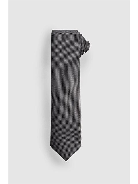 TUDORS Cep Mendilli Düz Erkek Füme Kravat