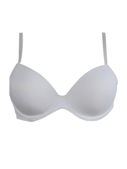 Kompedan Mikro Kaplı Kulaksız Destekli Silikonlu B Kap Sütyen | Ekru 7050 - S000242438-19965