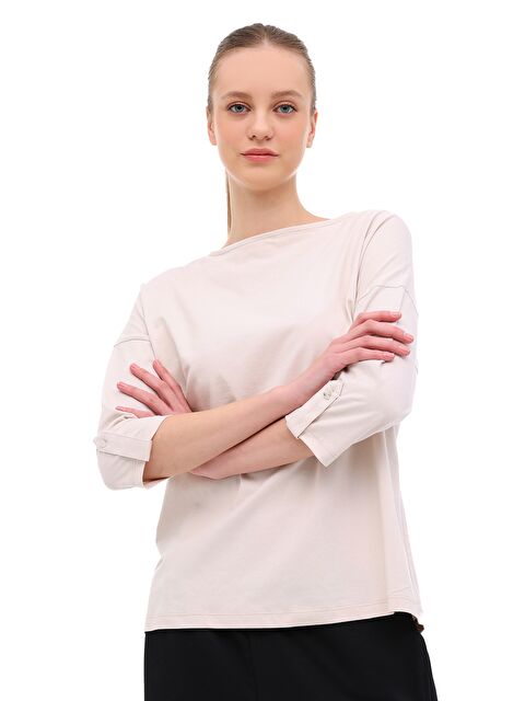 Kinetix WL 11BILLIE 5PR Bej Kadın Kısa Kol T-Shirt - S000491846-19928