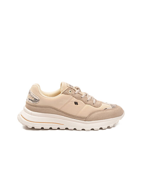 Ayakmod Bej Bağcıklı Hafif Esnek Kadın Spor Ayakkabı Roni G - S000442465-19928