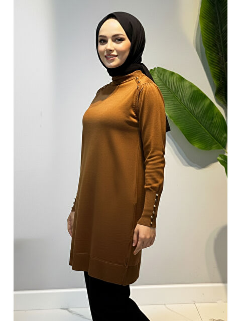 Remsa Düğme Detaylı Triko Tunik 34048 Kiremit - S000463808-18657