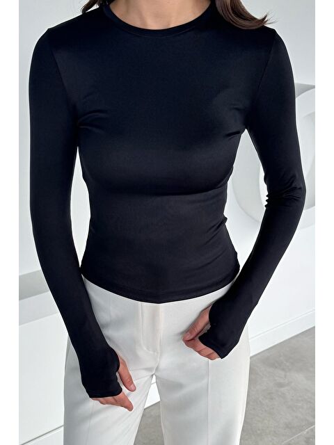 Gülseli Kadın Bisiklet Yaka Elastanlı Bluz - S000469794-19351