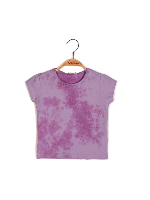 ZEYLAND Kız Çocuk Batik Desenli Kısa Kollu Tişört - S000315318-17878
