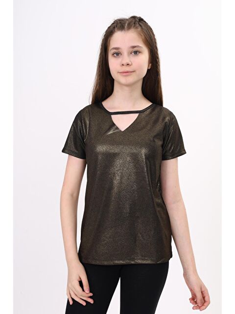 Toontoykids Kız Çocuk Kum Varaklı Tişört - S000250995-20072