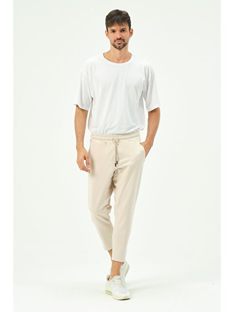 C&City Erkek Düz Paça Arka Cepli Eşofman Altı 783 Taş - S000220995-25636