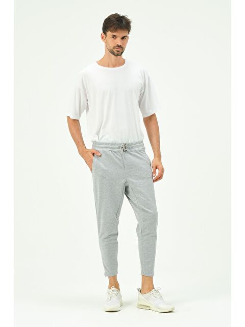 C&City Erkek Fermuarlı Paça Arka Cepli Eşofman Altı 782 Gri - S000220996-20600