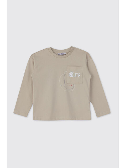 Panço Erkek Bebek Baskılı Kısa Kollu Taş Tişört - S000514298-25636