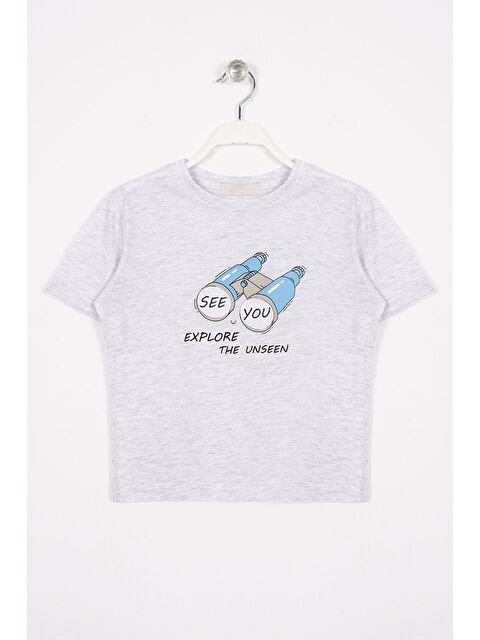Zepkids See You Baskılı Taş Renk Erkek Çocuk Tshirt - S000356898-2090