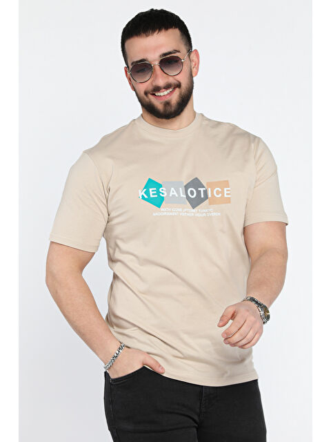 Mishar İtalia Erkek Bisiklet Yaka Baskılı Tişört - S000361412-19928