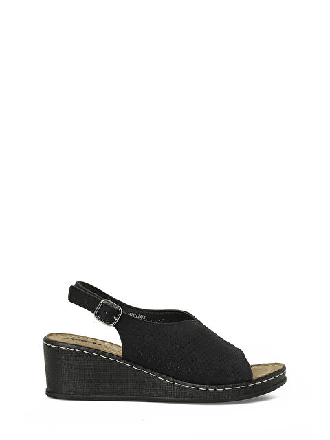 Polaris 167214.Z6FX Siyah Kadın Düz Sandalet - S000530478-19351