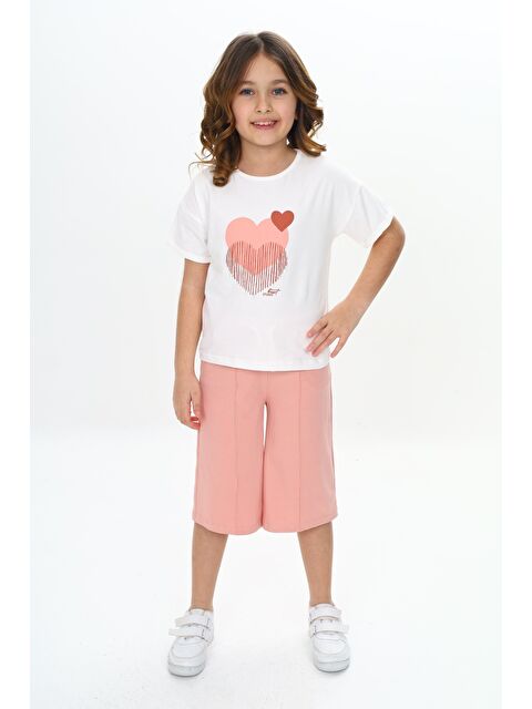 Toontoykids Kız Çocuk Garni Kalp Baskılı Kaprili Takım - S000343540-19961