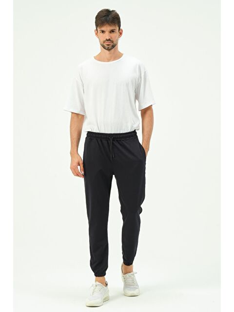 C&City Lastikli Paça Yandan Cepli Erkek Jogger Eşofman Altı 781 Lacivert - S000220997-21164