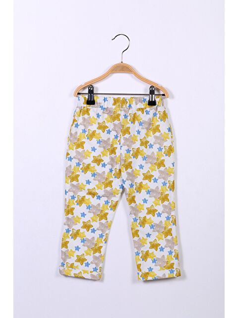 Mi·ni·ni·o Kız Çocuk Sarı Desenli Pantolon (2-7Yaş) - S000367346-20072
