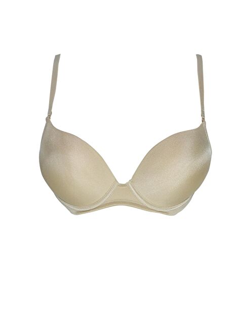 Kompedan 2 Beden Büyük Gösteren Çift Destekli Dolgulu Mikro Kaplı Sihirli Sütyen | Ten 7033 - S000242449-26407