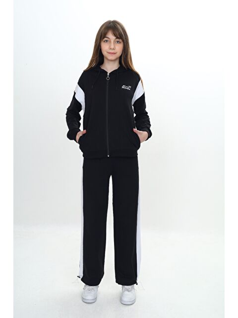 Toontoykids Kız Çocuk Fermuarlı Garni Detaylı Eşofman Takım - S000385598-19351