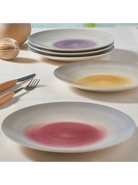 GÜRAL PORSELEN Camelıa 6 Parça Bone Pasta Takımı - 22256 - S000275003-37646