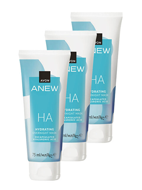 AVON Anew Hyalüronik Asit İçeren Gece Maskesi 75 Ml. Üçlü Set - S000287789-10231
