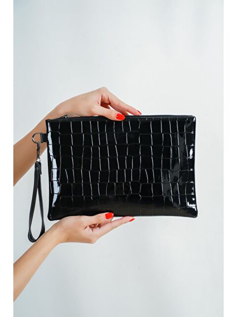 Capone Outfitters Büyük Kroko Desenli Paris Kadın Clutch Çanta - S000176900-19351