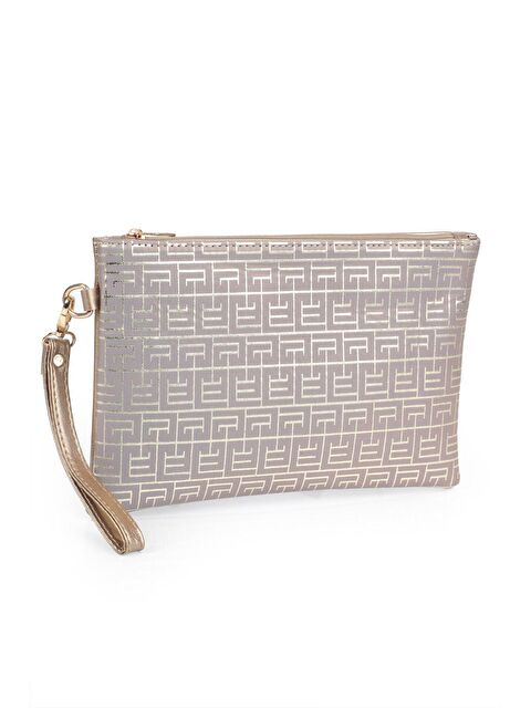 Capone Outfitters Saten Labirent Desenli Paris Kadın Clutch Çanta - S000175139-19987