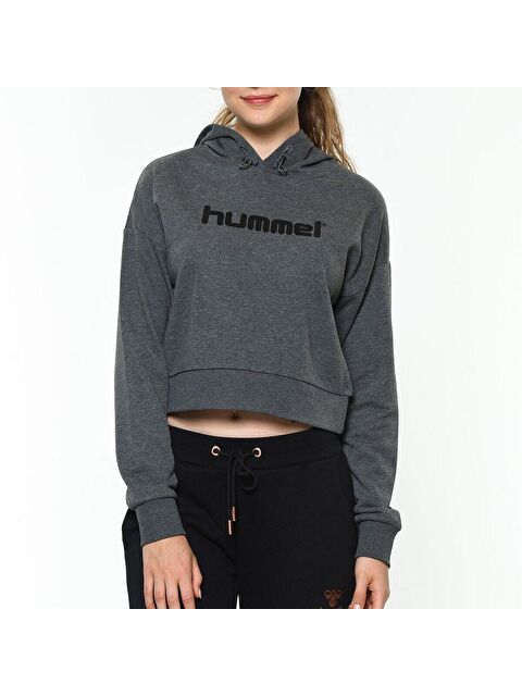 Hummel Rayce Kadın Gri Baskılı Kapüşonlu Sweatshirt - S000171932-20600