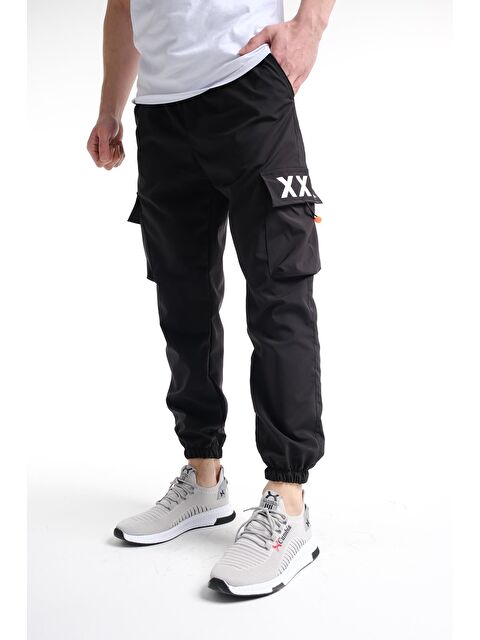 Oksit Slim Fit Kort Paraşüt Kargo Cepli Erkek Eşofman Alt - S000124684-19351