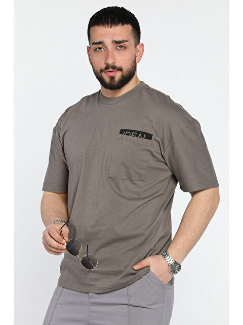 Mishar İtalia Erkek Tek Cepli Bisiklet Yaka Baskılı Tişört - S000361343-26429