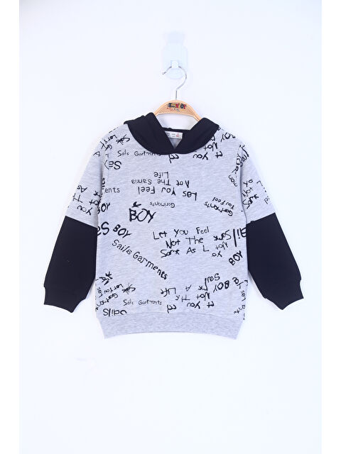 Toontoykids Erkek Çocuk Yazı Baskılı Sweatshirt - S000273702-74