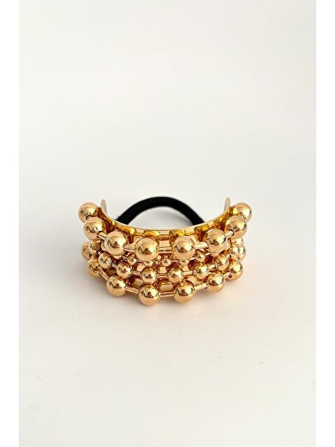 New Obsessions Lüks Bubble Altın Bombeli At Kuyruğu Tokası - S000145004-20076