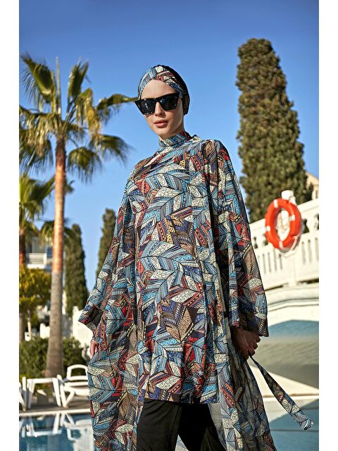 Remsa Mayo Tesettür Mayo Üzerine Tek Kaftan Kimono Pareo RP008 Tülay - S000219283-37444