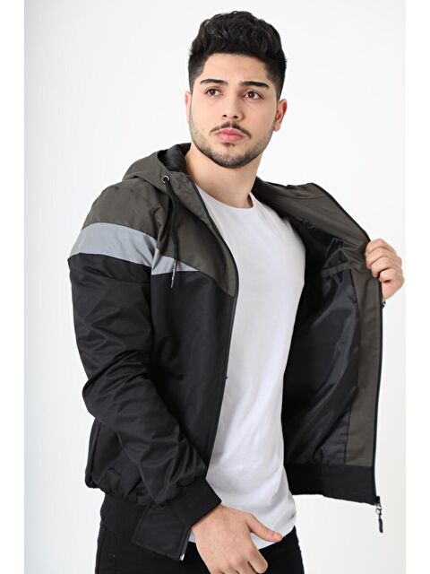 Stilkombin Bill Üçgen Parçalı Kapüşonlu Mevsimlik Erkek Mont 1220 - S000114311-18547