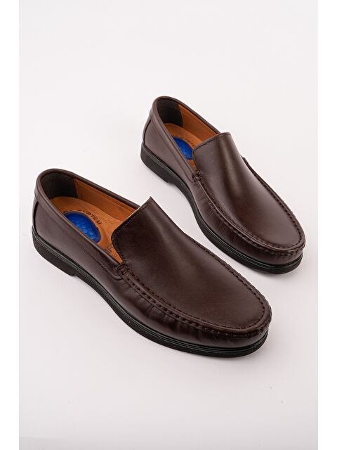 Muggo WİNSOR Hakiki Deri Bağcıksız Rahat Taban Erkek Günlük Klasik Loafer Ayakkabı - S000532171-19413
