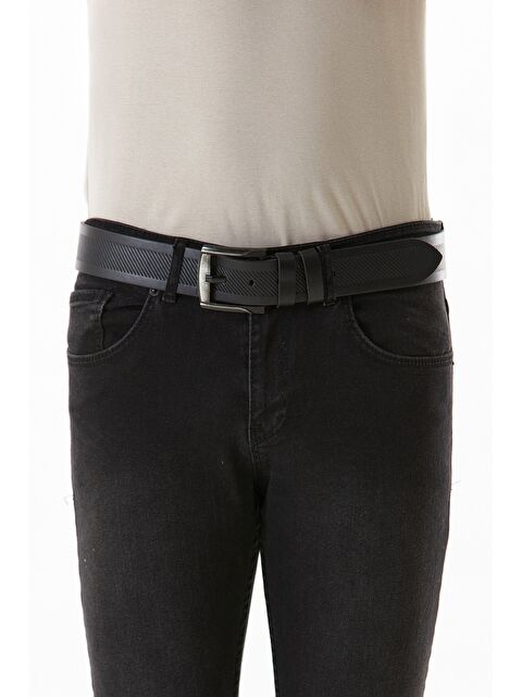 Fullamoda Spor Suni Deri Kemer - S000327613-19351