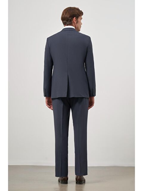 İMZA Koyu Lacivert Kendinden Mono Yaka 2 Düğme 6 Drop Comfort Fit Classic Takım Elbise 1001240189 - S000388044-29672